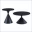 Ensemble de 2 tables basses rondes avec plateau noir et base en acier-936973875-936973876
