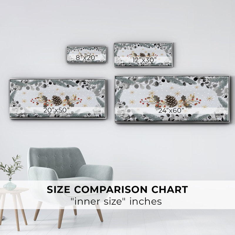 Cozy Christmas Collection D-, toile encadrée, H 20 po x l 50 po