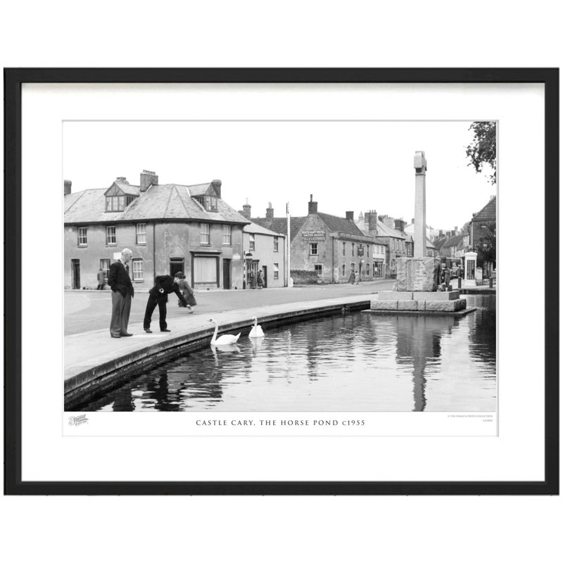 Castle Cary, The Horse Pond C1955 - Single Picture Frame Print, 45cm H x 60cm W x 2.3cm D