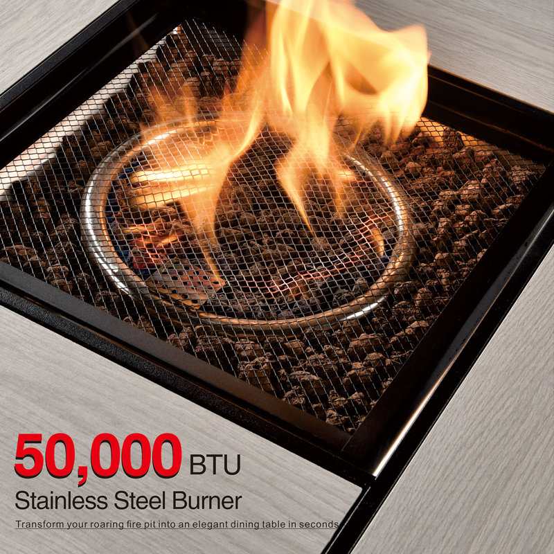 Outdoor Square Stove, Brown