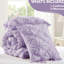 3 pièces d'édredon double / grand en microfibre mauve, floral texturé avec froncement élastique, confortable et léger pour une utilisation toute l'année, lavable à la machine en mauve, cravates de confort toutes saisons, doux-122451858-122451857