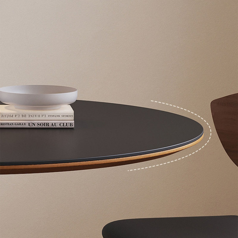 Retro Round Table with Rock-Solid Steel Legs, 29.5"H x 39.4"L x 39.4"W