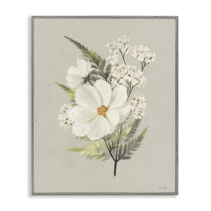 Paper Flowers Lush Blossoms Framed Giclee, design by House Fenway, 30" H x 24" W, Farmhouse Grey Framed Giclee