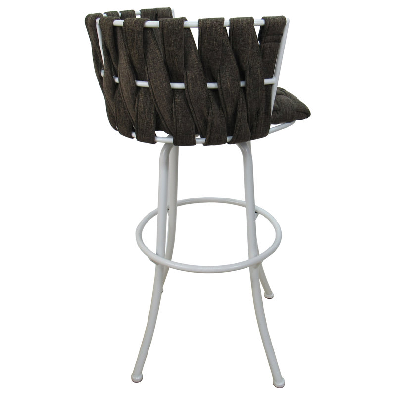 Comptoir, bar et tabouret très grand Leavittsburg, Blanc, Tabouret de bar (siège d'une hauteur de 30 po), Noir