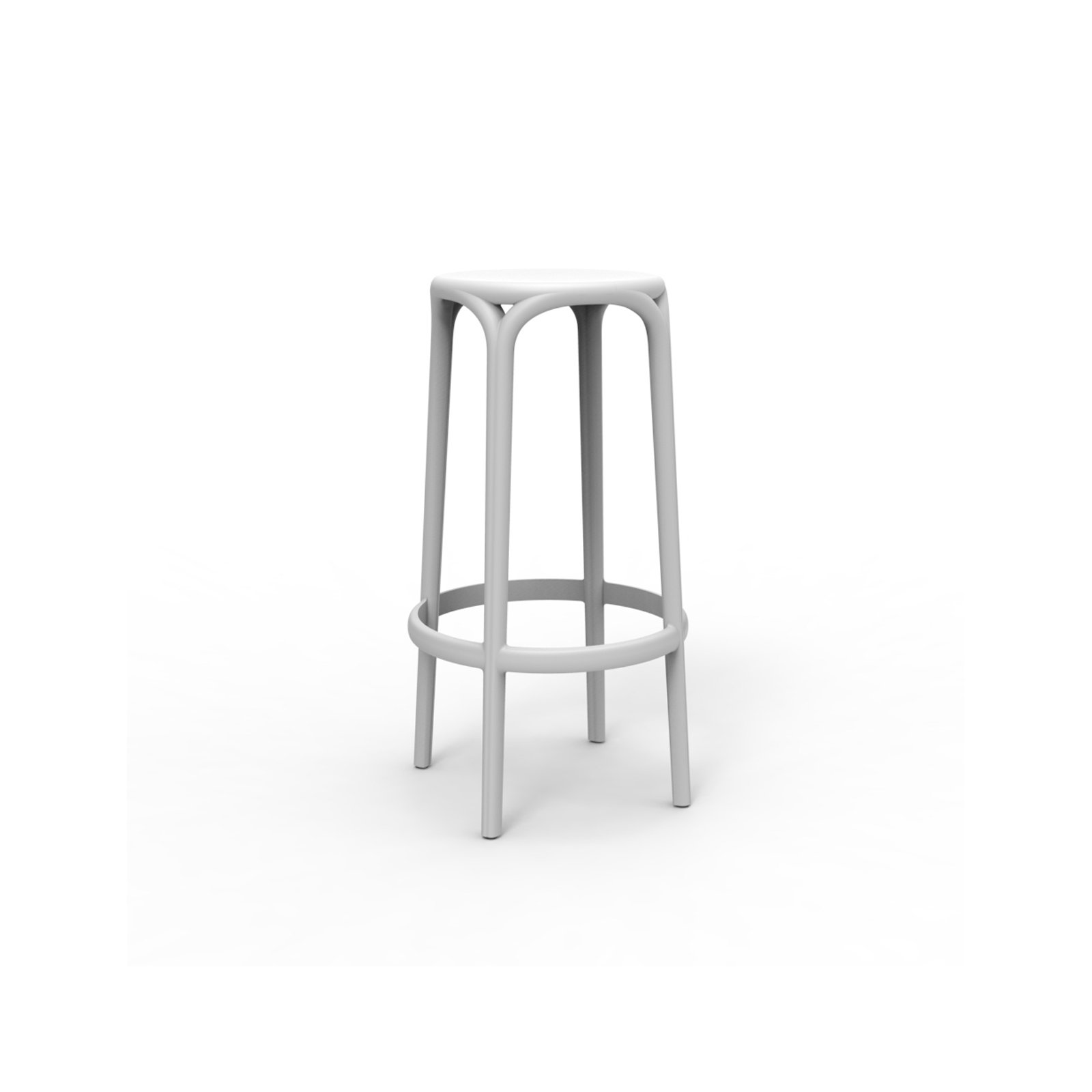 Brooklyn Bar Stool (Indoor/Outdoor), White, Counter Stool (25.75'' Seat Height)