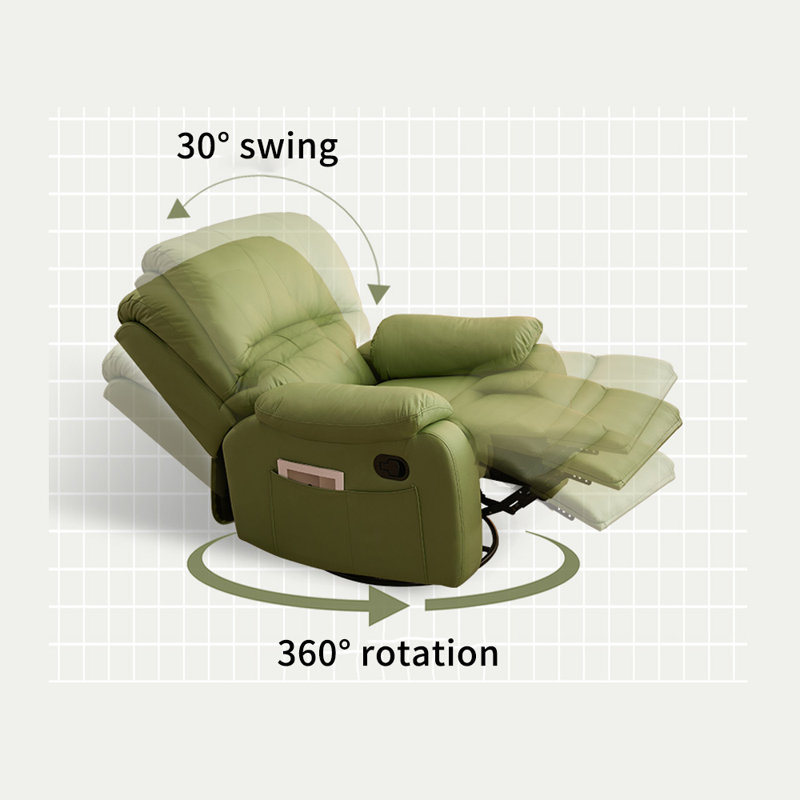 Ergonomic 360° Rotating Multi-Functional Recliner, Green