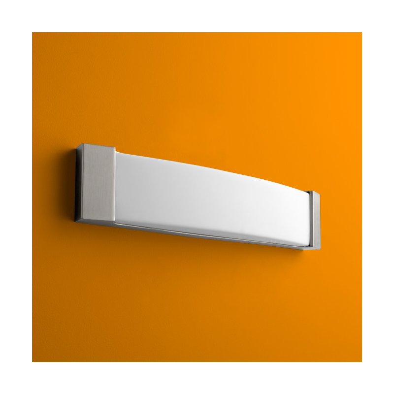 Barre d'éclairage de salle de bain 2 lumières Apollo, Nickel satiné
