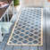 Bordeaux Geometric Blue/Beige Area Indoor/Outdoor Area Rug