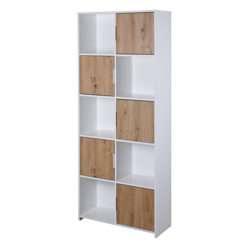 Aksil Bookcase, White/Natural