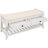Shoe Rack With Cushioned Seat And Drawers, Multipurpose Entryway Storage Bench (White)-1207148438