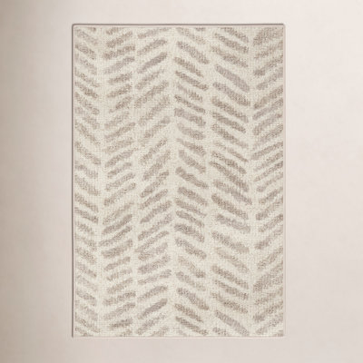 Rowley Grey Machine Washable Geometric Rug