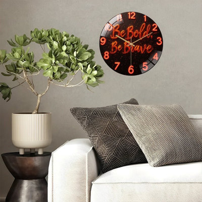Horloge murale en verre 12 po