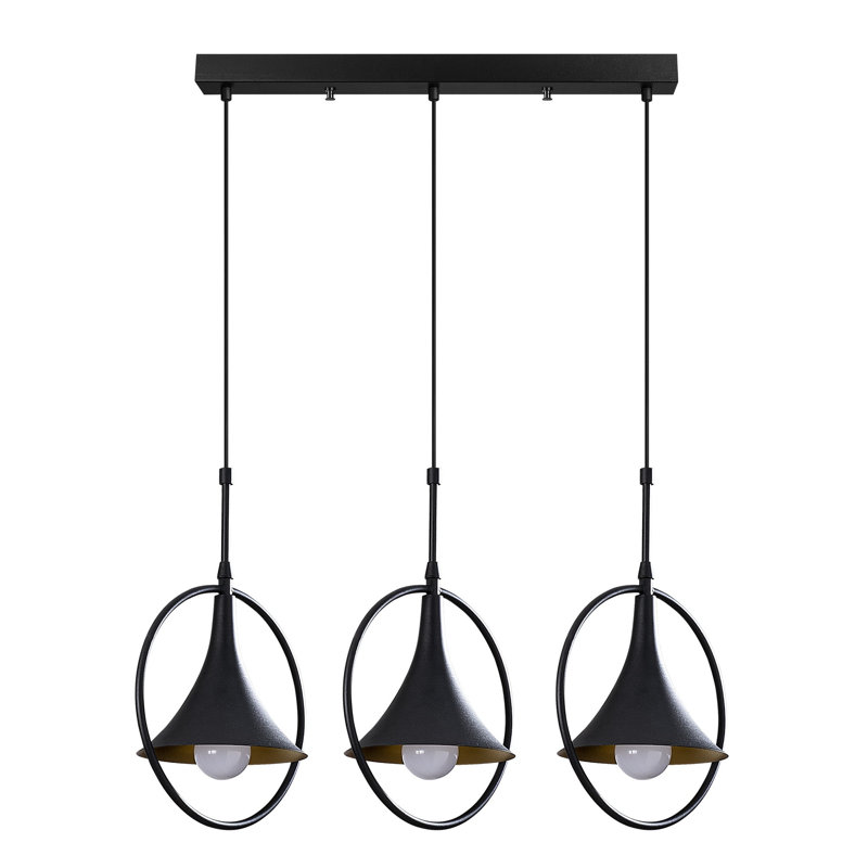 Luminaire suspendu pour îlot de cuisine à 3 lumières Excalibur
