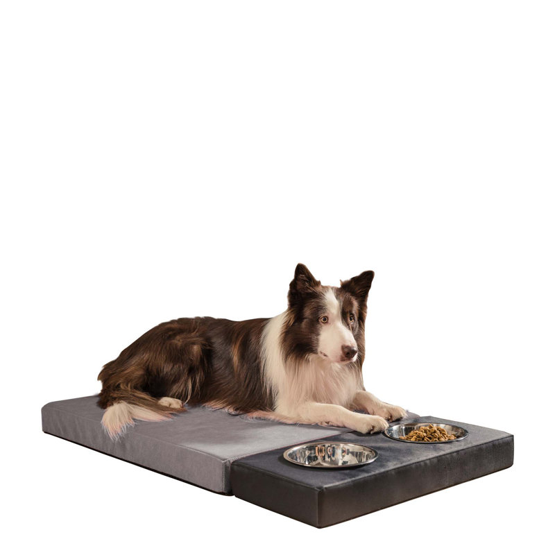 Orthopedic Microfibre Pet Bed, Light Grey