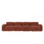 Tissu de velours doux de 140 po, canapé désossé avec capitonnage, éponge haute densité 32D, fond ergonomique, aucun assemblage requis, conception antidérapante inférieure, pour les salons, cinéma maison, brun rouge-1460647624-1460647620