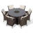 Karcher 6 Seater Dining Set with Cushions and Parasol-39926010