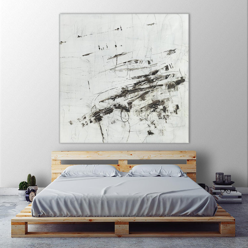 Jet jet sur toile, H 54 po x l 54 po x P 1,5 po