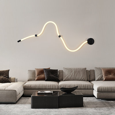 1 - Light LED White Flush Mounted Wall Sconce Light 59" Length