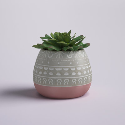 5'' Faux Succulent in Ceramic Pot