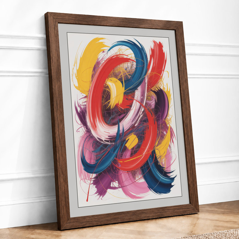 Gestural Motion Abstract - Print, Walnut, A1 - 84.1 x 59.4 cm