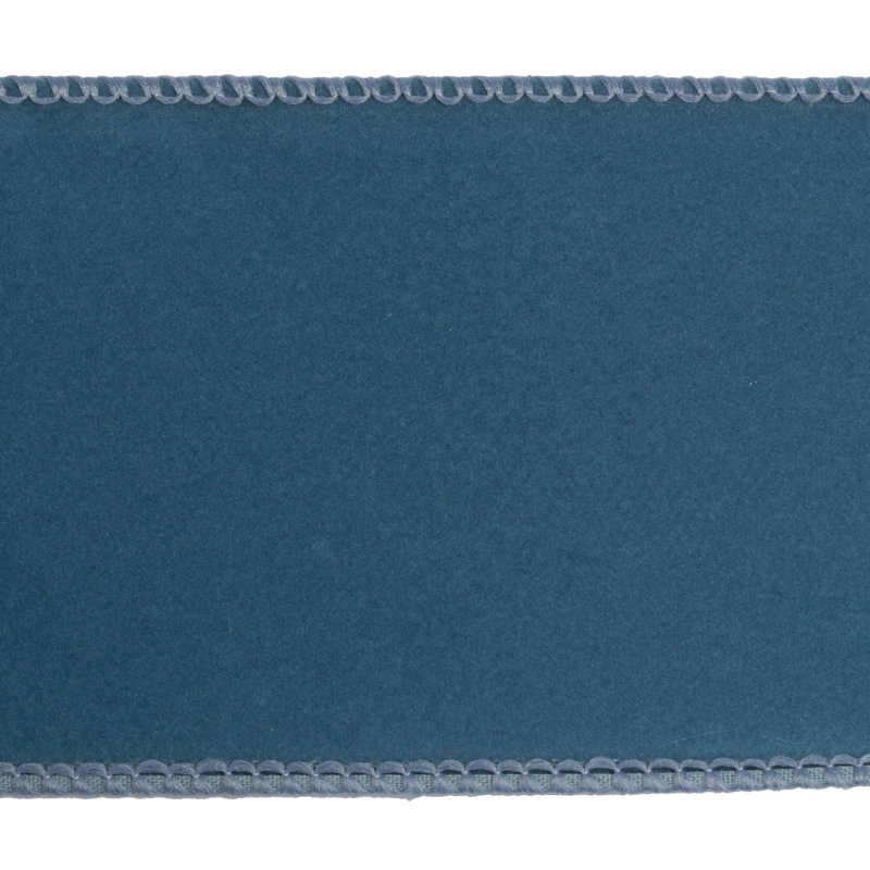  Ruban de Noël en velours tissé bleu 2,5 po x 10 verges Forever