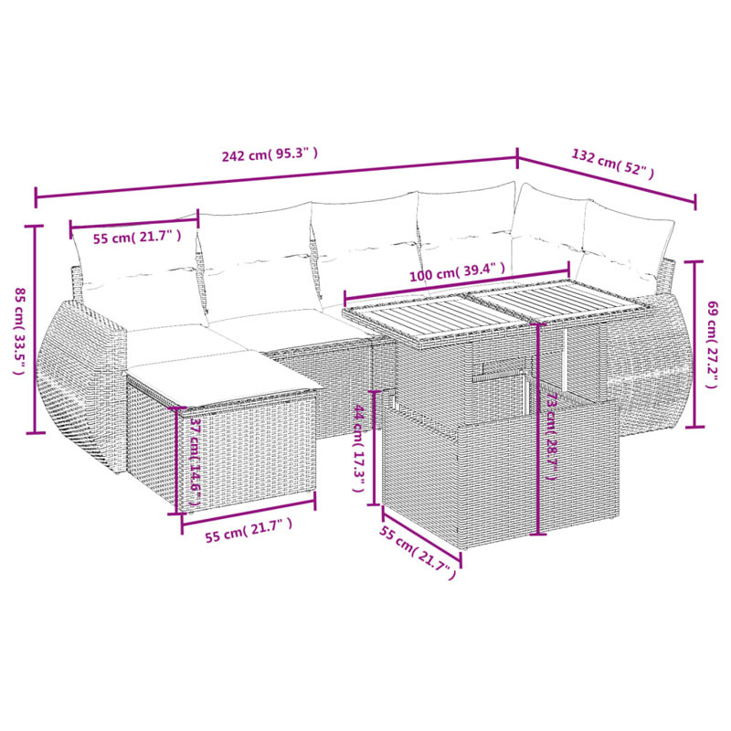 Vidaxl Garden Sofa Set