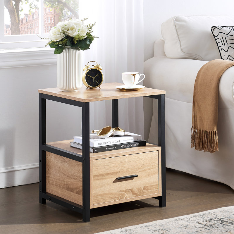 Kempst 15.7'' W Nightstand, Oak