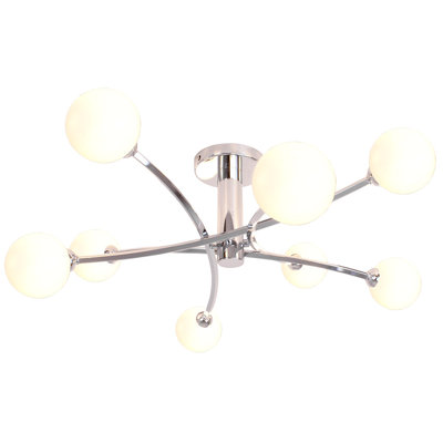 Bombo Glass Semi Flush Mount
