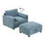 Canapé simple de 38 po avec repose-pieds de rangement, support de téléphone réglable, chargeur USB, poches de rangement latérales, accoudoirs en forme d'oreiller, chaise longue à siège large-647255870