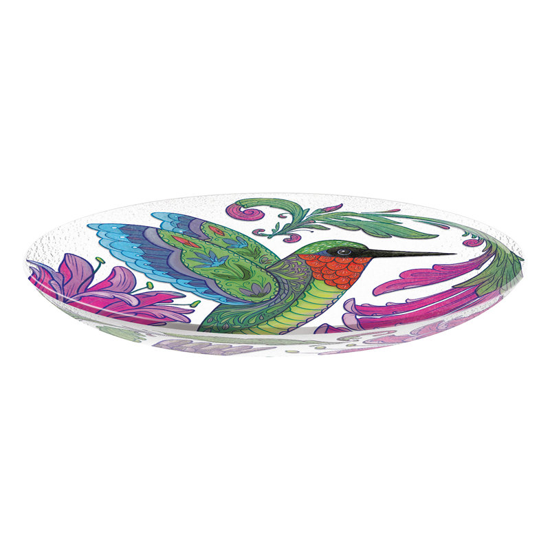 Bain d'oiseaux en verre 18 po