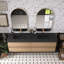 Lavabo de salle de bain en quartz noir mat-450895510