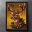 Art mural rétro noir, cerf de Noël, impressions rétro-1758465418