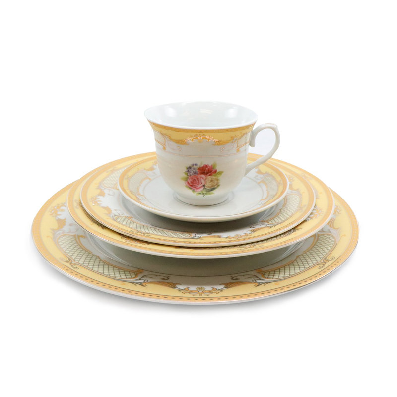 Schaper 49 Piece Porcelain China Dinnerware Set - Service for 8