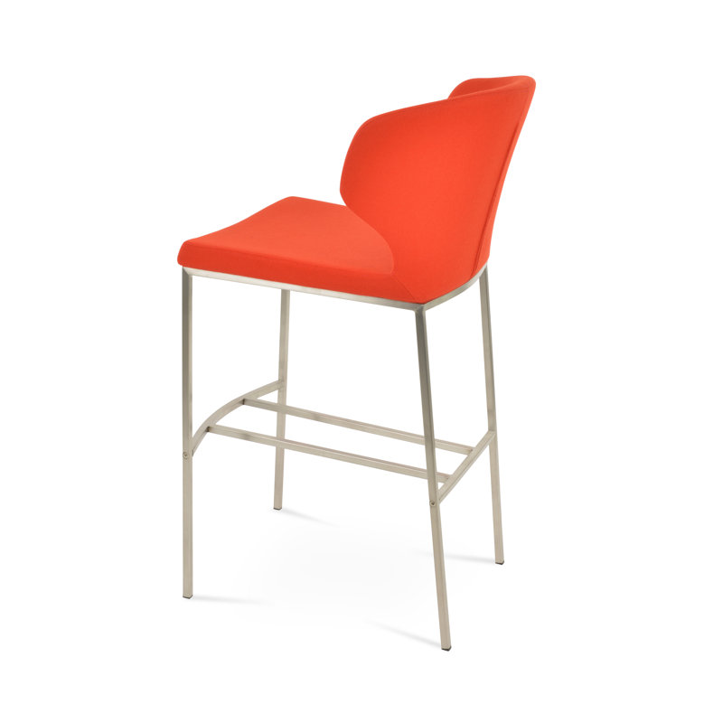 Tabouret de bar et de comptoir en métal Amed Plus, Tabouret de bar (siège d'une hauteur de 29 po), Orange