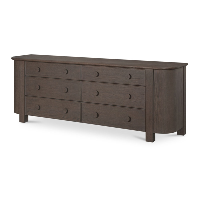 Commode 6 tiroirs Allenport Loren, Marron foncé