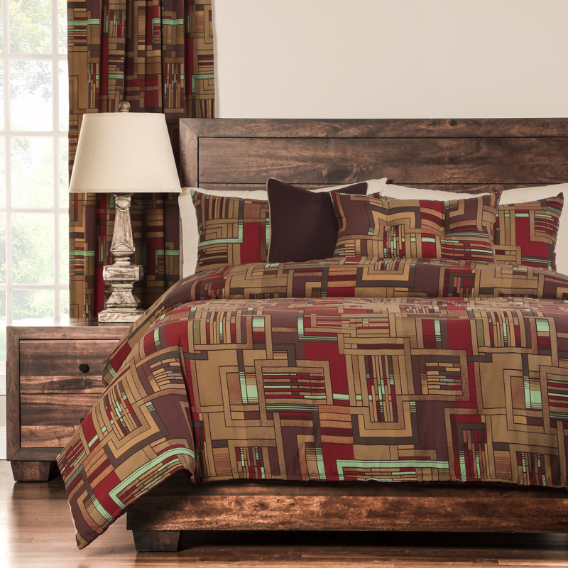 Mission Statement Rustic Geometric Shapes Duvet Cover