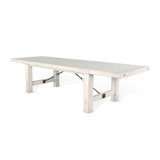 Table de salle à manger 2 rallonges, 86 à 222 pouces, en bois d'acajou