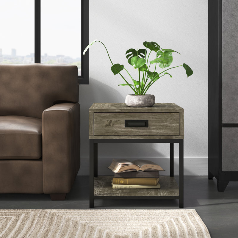Overholt End Table with Storage