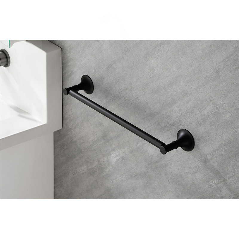 6 Piece Brass Bathroom Towel Rack Set Wall Mount, Matte Black