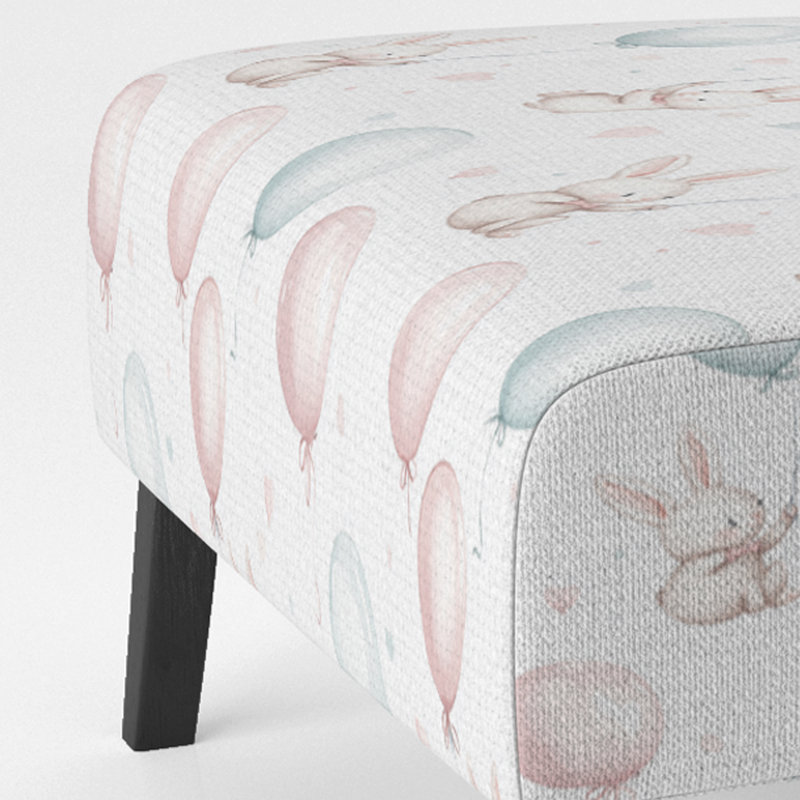 Fauteuil de chambre pour enfants, rembourré Bunny Ballons, Pantoufle sans accoudoirs