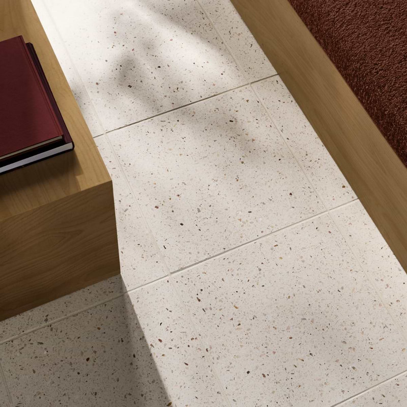 True Terrazzo 16x16 Polished Terrazzo Tile, Kashmir Beige