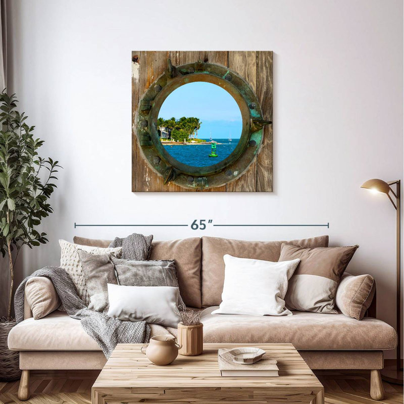 Nicci Porthole To Key West, 36" H x 36" W