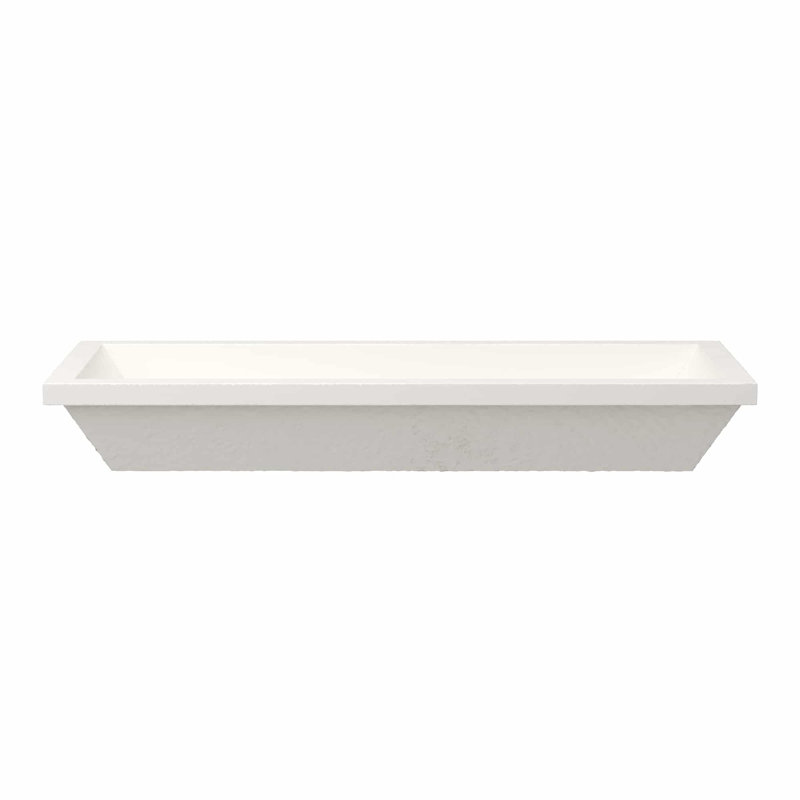 Lavabo de salle de bain encastré en béton 36 po Arcata, Perle