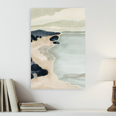 Coastal Serenity Abstract Minimalist Peaceful Coastal Wall Art