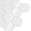 Carrelage hexagonal blanc mosaïque en marbre poli 10 x 12 Nubes (4,46 pieds carrés / caisse) - paquet de 5