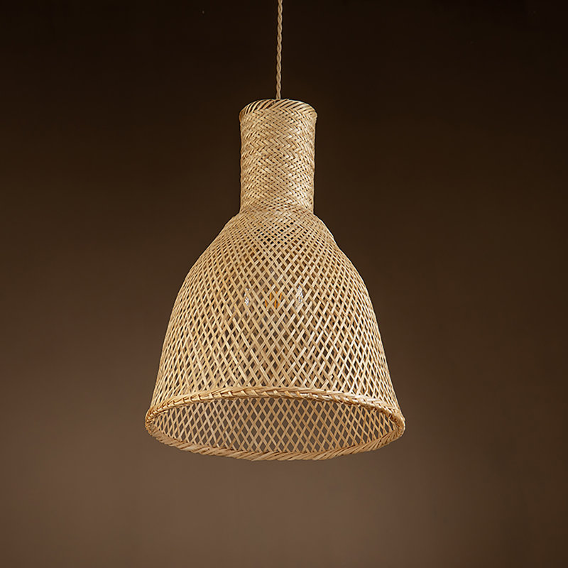 Luminaire suspendu en rotin 1 lumière Allman Wabi-Sabi
