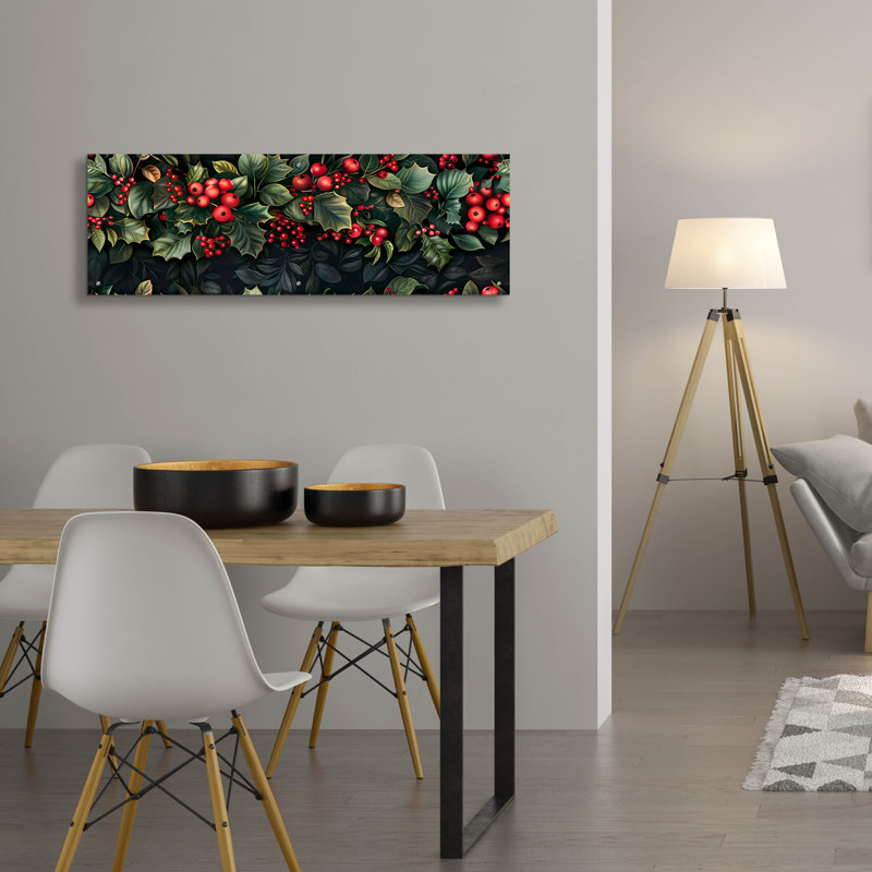 Art mural en verre Holly, H 12 po x l 36 po