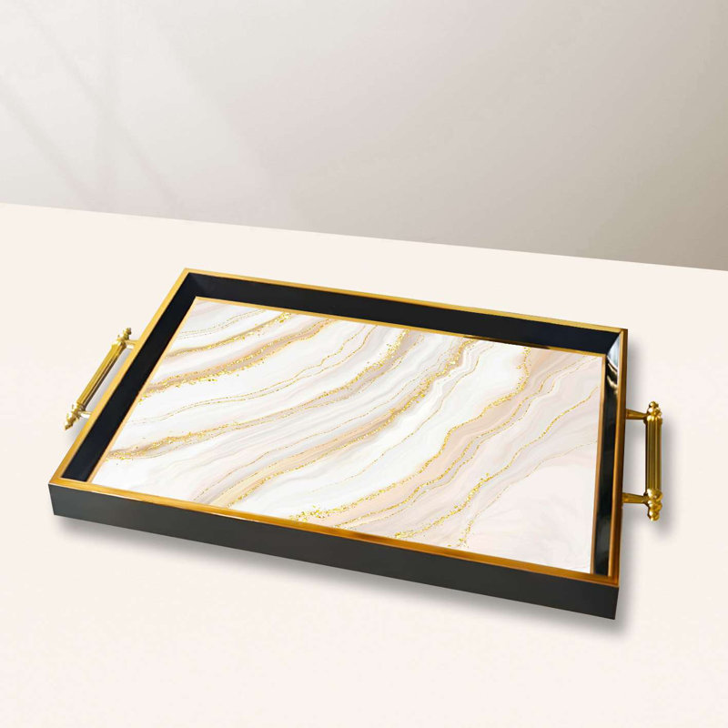 Elegant Glass Serving Tray, 19.7 x 11.4 x 1.4 inches | 100% High-Quality Glass | Perfect for Entertaining & Serving | Stylish and Functional Design for Home & Parties | Durable and Easy to Clean