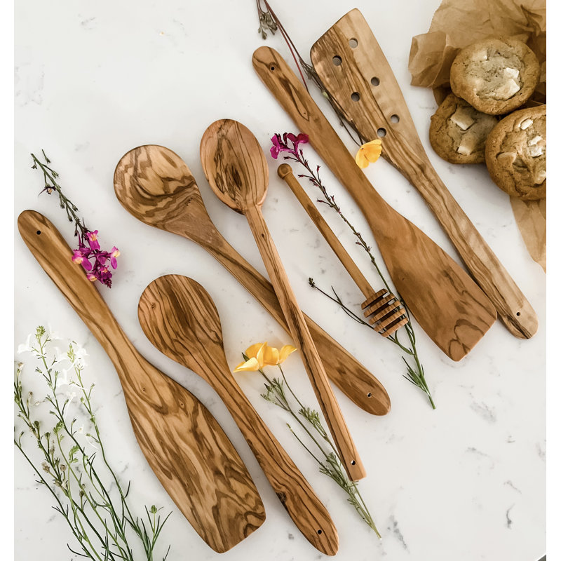 Cilio Toscana 7-Piece Wood Assorted Kitchen Utensil Set