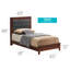 Charmant lit simple avec finition cerise